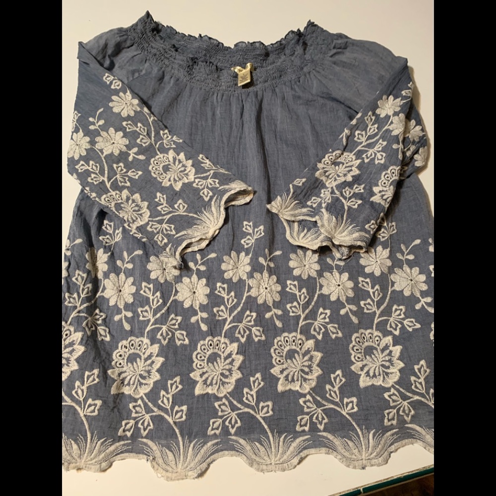 Denim blue pre loved blouse.